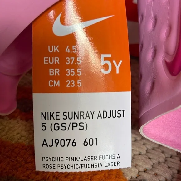 NIKE SUNRAY ADJUST 5 (GS/PS)
PSYCHIC PINK/LASER FUCHSIA Sandals - Picture 11 of 16
